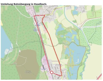 Vollsperrung Bahnübergang Haselbach